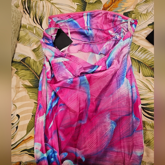 Retrofete Keaton silk dress size M pink peony NWT - Picture 6 of 6